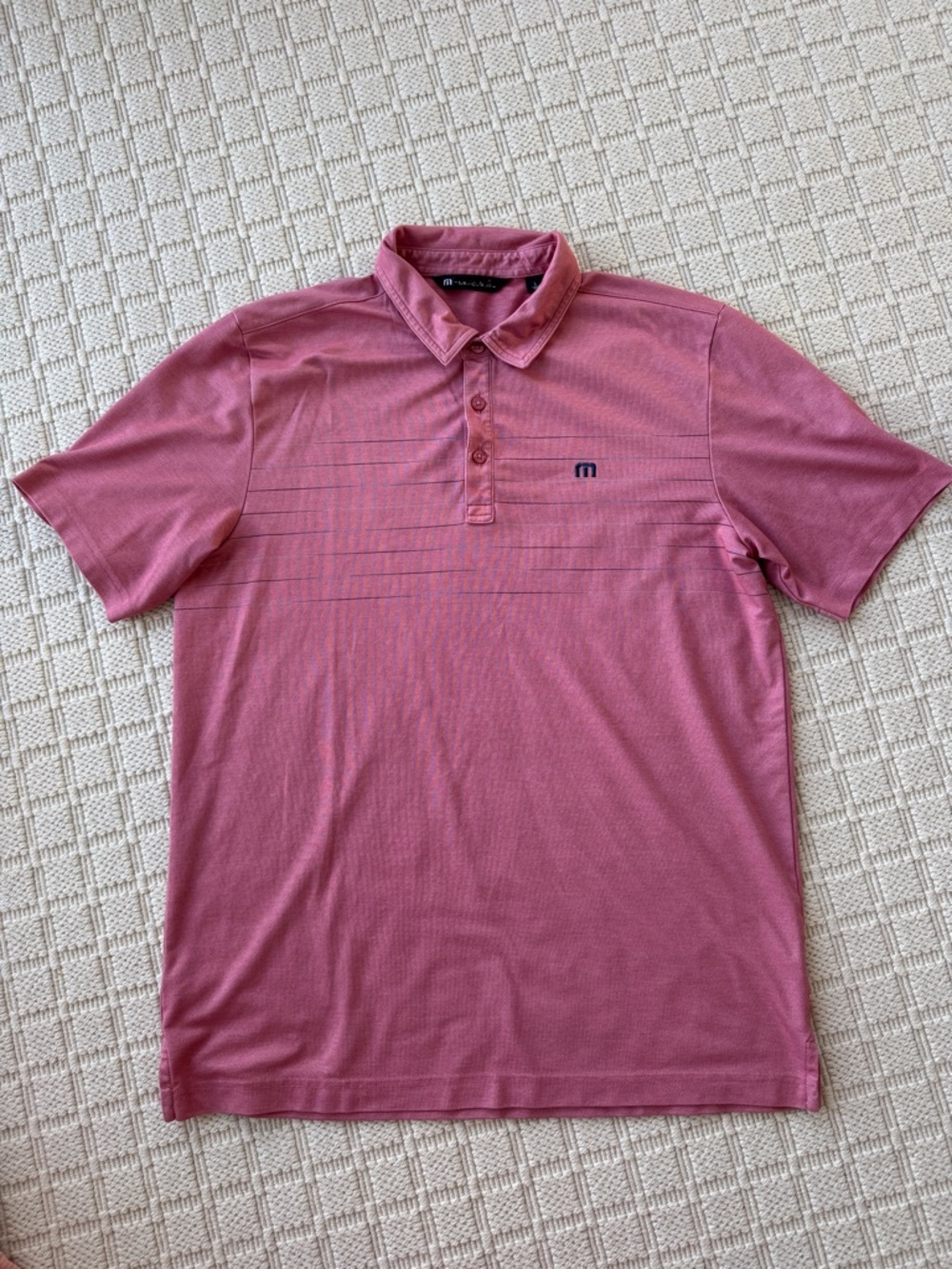 Travis Mathew Performance Polo Shirt - Dusty Rose